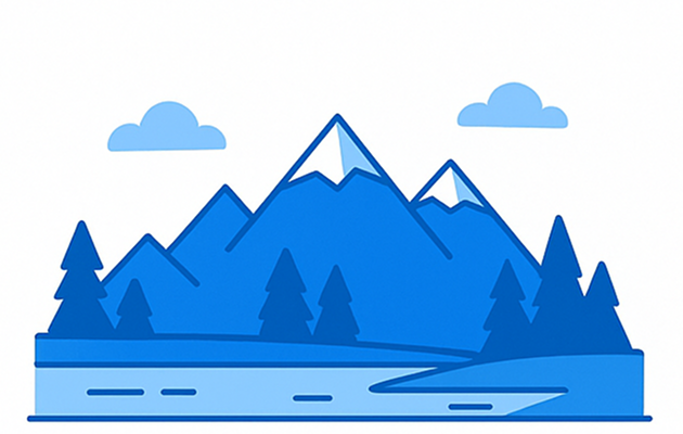 Mountains and lake in Canada